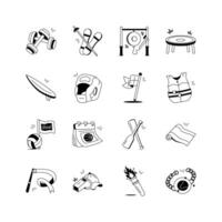 This collection of sports and recreation icons will bring energy to your project vector