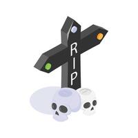 Check out isometric icon of graveyard, ready for premium use vector