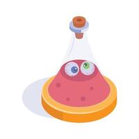 Ready to use isometric icon of creepy drink vector