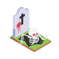 Get this amazing icon of spooky grave in modern style vector