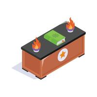 Grab this amazing icon of creepy table in modern style vector