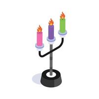 Well designed isometric icon of candelabrum, ready for premium use vector
