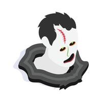 Grab this amazing icon of zombie face, ready to use vector