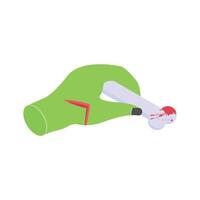 An isometric icon of halloween hand in editable style vector