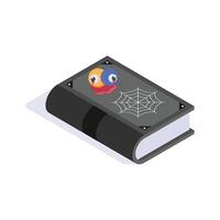 An isometric icon of halloween book in modern design style vector