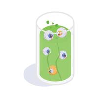 Customizable isometric icon of halloween jar in modern style vector