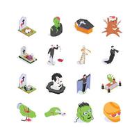 Take a look at this creatively crafted halloween icons set vector