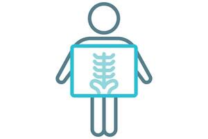 X Ray icon. line icon style. icon related to medical. health elements illustration vector