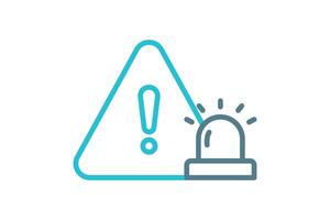 Emergency icon. line icon style. icon related to warning. warning elements illustration vector