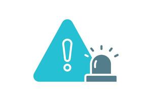 Emergency icon. solid icon style. icon related to warning. warning elements illustration vector