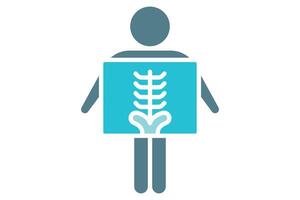 X Ray icon. solid icon style. icon related to medical. health elements illustration vector