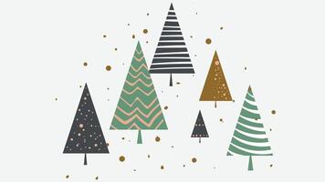 Abstract floral and tree background flat illustration vector
