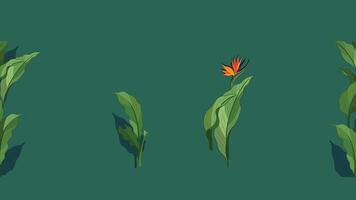 Abstract floral and tree background flat illustration vector