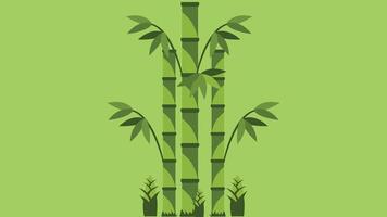 Abstract floral and tree background flat illustration vector