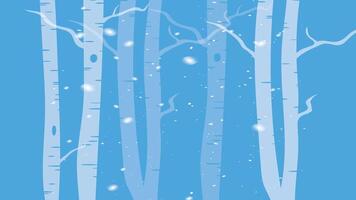 Abstract floral and tree background flat illustration vector