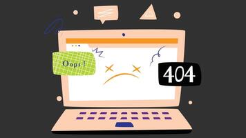 404 error webpage concept illustration vector
