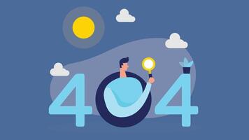 404 error webpage concept illustration vector