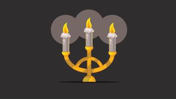 candles light in the dark room isolated design element vector