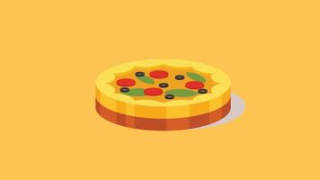 Pizza isometric style game asset illustration vector