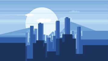 City skylines background and game asset illustration elements vector