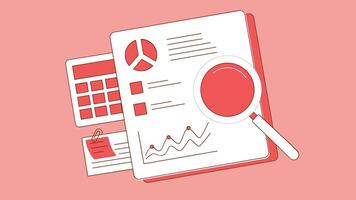 Financial and economic reports data visualization vector