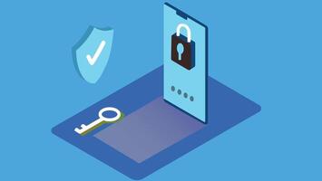 Password user authentication design vector