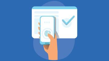 Password user authentication design vector