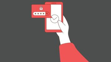 Password user authentication design vector