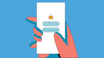 Password user authentication design vector