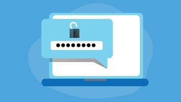 Password user authentication design vector