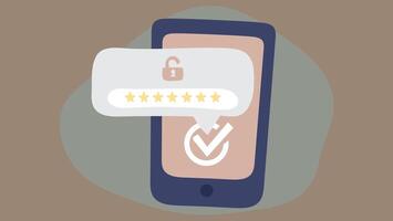 Password user authentication design vector