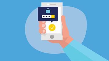 Password user authentication design vector