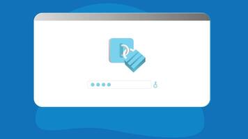 Password user authentication design vector