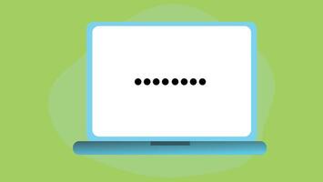 Password user authentication design vector