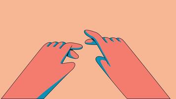 Hand gestures isolated flat design vector