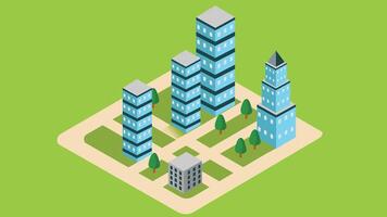 Isometric city building game asset isometric illustration vector