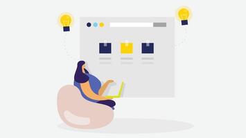 Website design user interface and user experience illustration vector