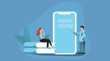 Mobile application demonstration flat design vector