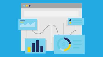 Business dashboard report visualization illustration vector