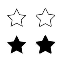 Star icon set in generic style. Stars, favorite sign symbol vector