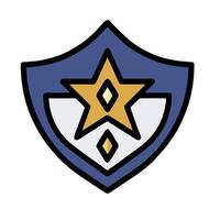 A shield with a star on it vector