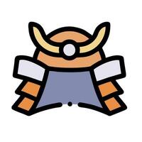 A cartoon character with horns on its head vector