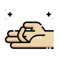 A hand with a finger on it vector