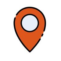 A location marker icon on a white background vector