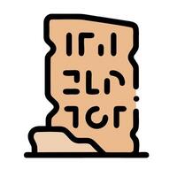 Ancient egyptian stone tablet with the words in it vector