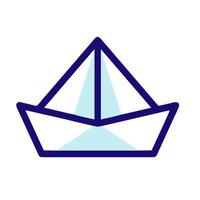 A paper boat icon on a white background vector