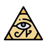 An egyptian pyramid with an eye in the middle vector