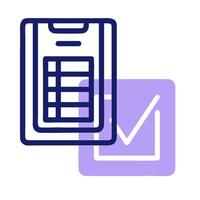 A check box and a check mark icon vector