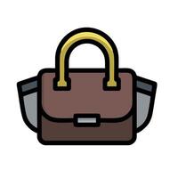 A brown bag with handles on a white background vector