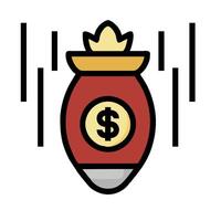 A bomb with a dollar sign on it vector